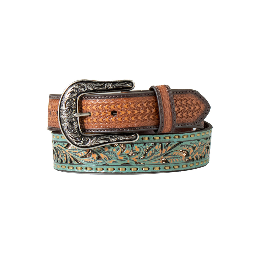 Nocona Women's Floral Filigree Glitter Multicolor Belt