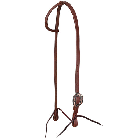 Full view of Showman Arrow Argentina Cow Leather One Ear Headstall