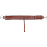 Flat view of Showman Argentina Cow Leather basket Tooled Back-rigging