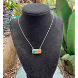 Spiny Turquoise Bar Necklace 