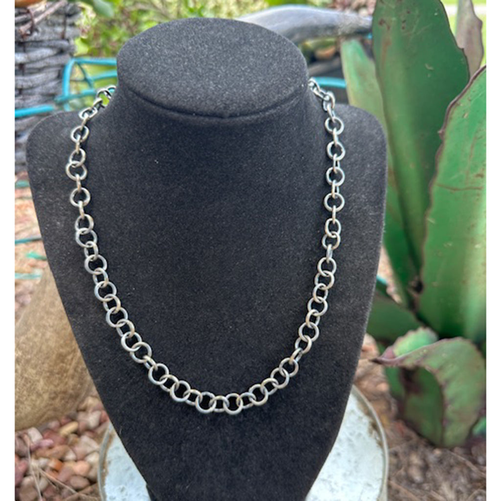 Sterling silver Circle Chain  Necklace 