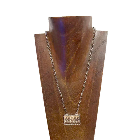 Full view of Small Ranch Life Cameo Chain Necklace 