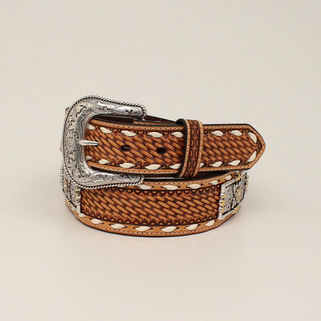  Nocona Men's Basketweave Lacing Western Belt-Front