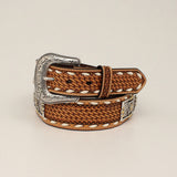  Nocona Men's Basketweave Lacing Western Belt-Front