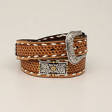 Nocona Men's Basketweave Lacing Western Belt-Side