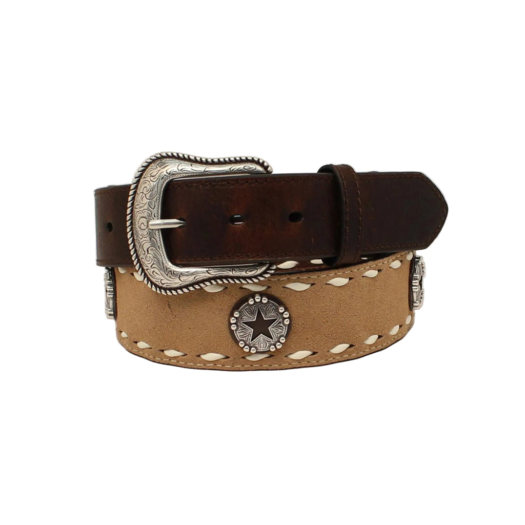 Nocona Men's Star Conchos Western Belt-Front