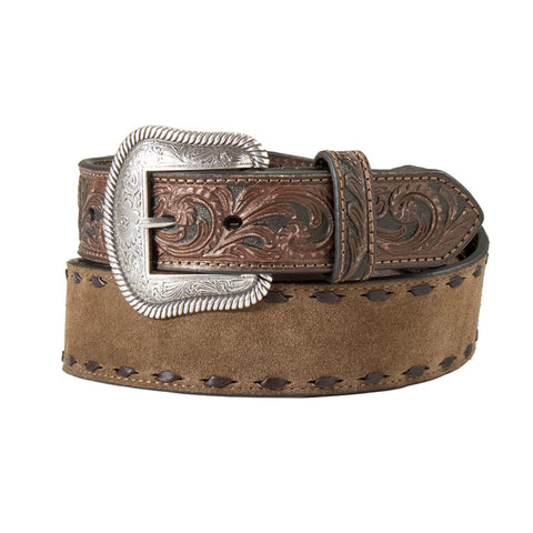 Nocona Men's Tan Roughout Buck Lace Belt