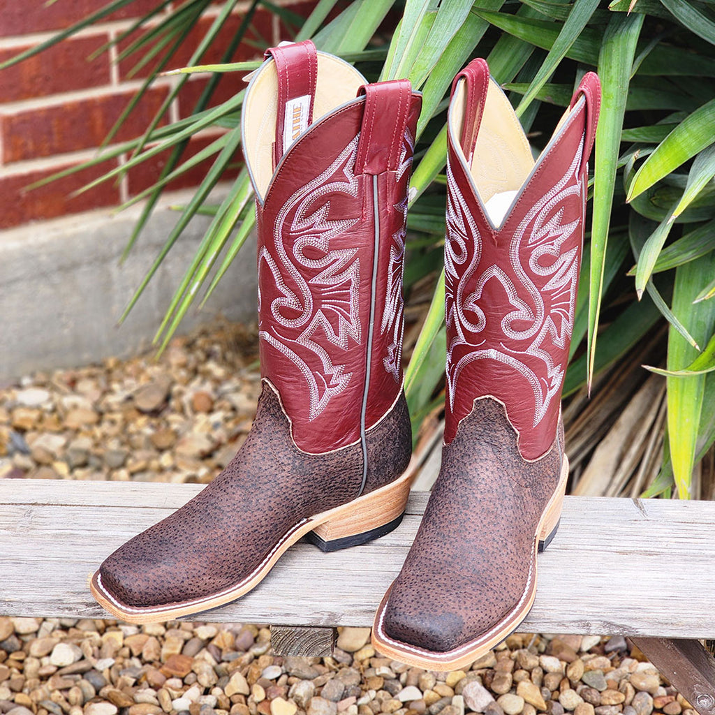 Cutter toe, Chocolate Boar, Cowboy Heel, womens, olathe 
