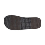 Bottom view of White Boot Stitch Flip Flops showing the textured sole for grip and comfort