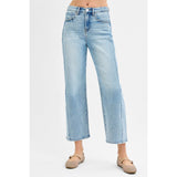 Light Wash Cropped Barrel Jean