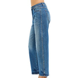 Side view of jeans.