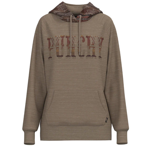 “Punchy” Tan Hoody with multi‑color logo displayed front‑facing on a plain background.
