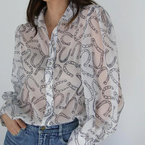 Full size Picture of blouse, oversized sleeves 