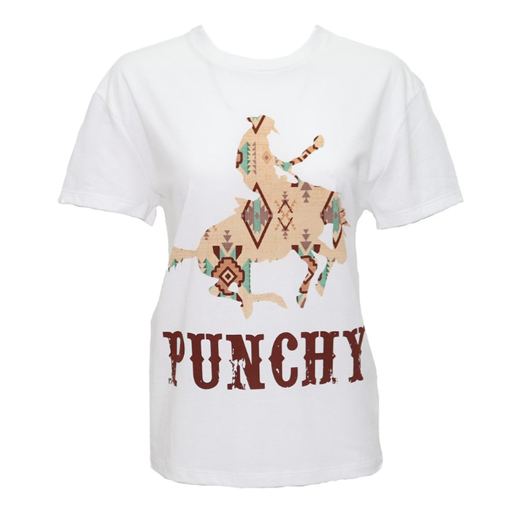 Cream Aztec Bronc Punchy Tee