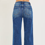 Back of the jeans, no stitched detail on the back pockets.