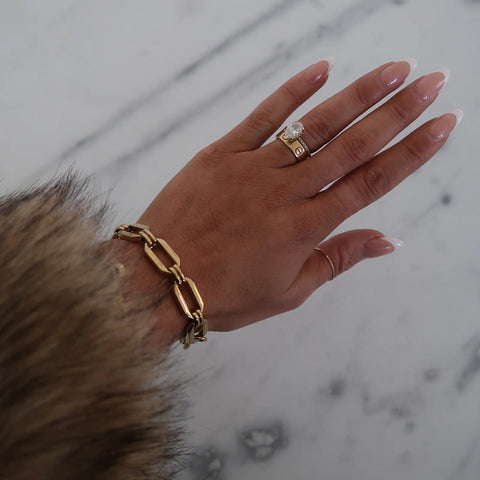 large paperclip link bracelet 