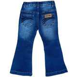 Flat lay of girls denim trouser jeans
Back View