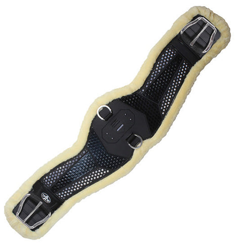 Contoured Black Cinch  with fleece on white back ground.