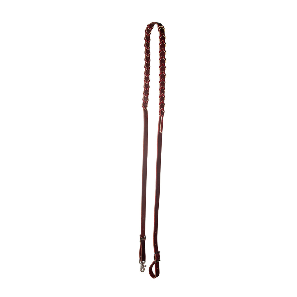 Laced Barrel Reins Burgundy