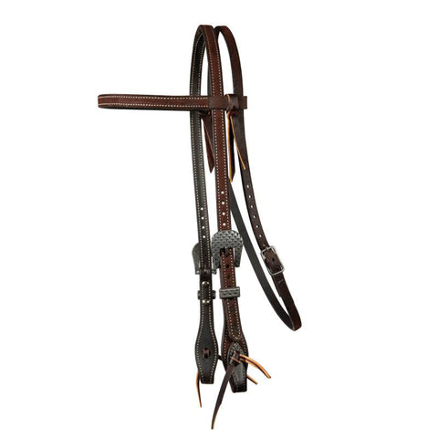Chocolate Roughout Browband Headstall 