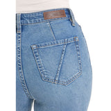 Close up view of the back pockets on the jeans. 