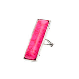 West and Company Adjustable Pink Bar Ring