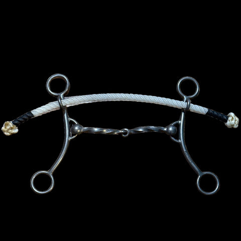 Regular betty shank with rope nose band and a square twist mouthpiece.