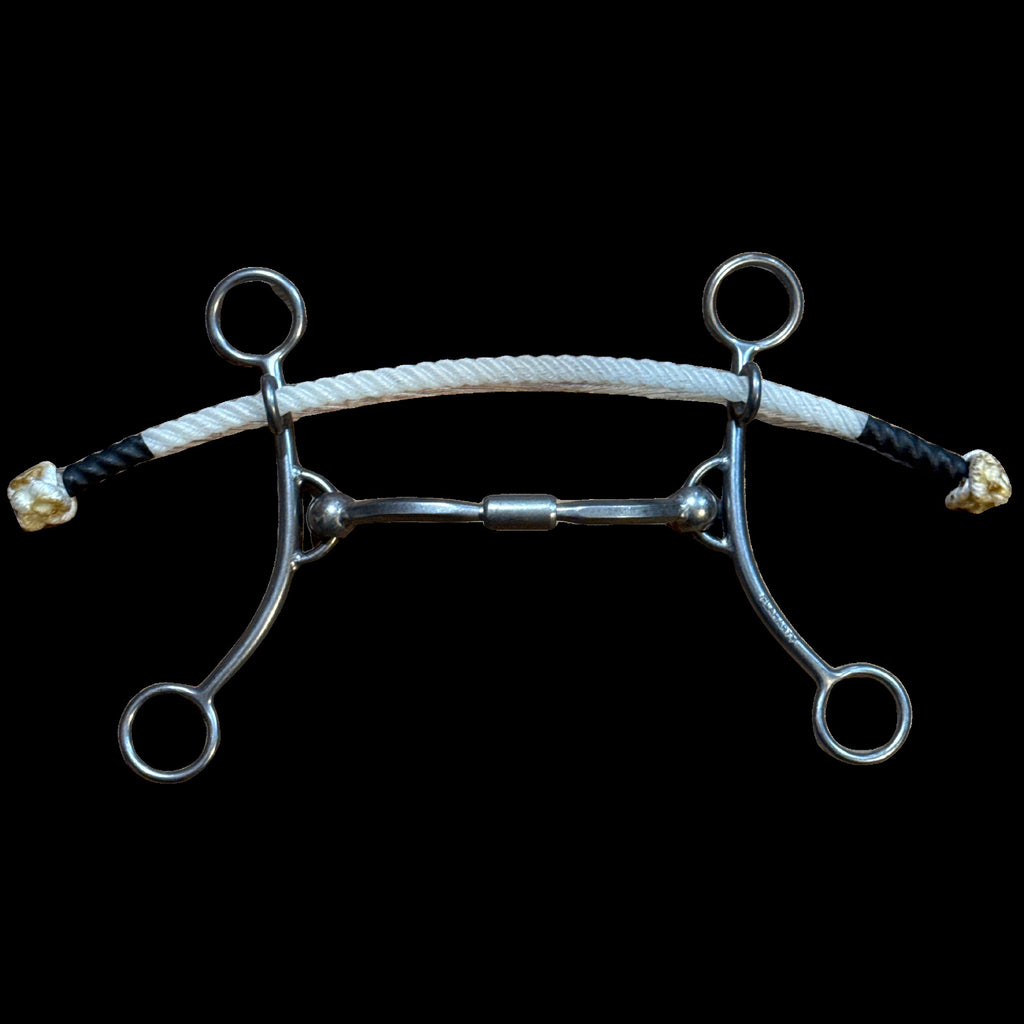 Regular Betty shank with rope noseband and billy allen hexagon mouthpiece.