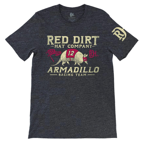 Red Dirt Armadillo Racing Flag T-Shirt