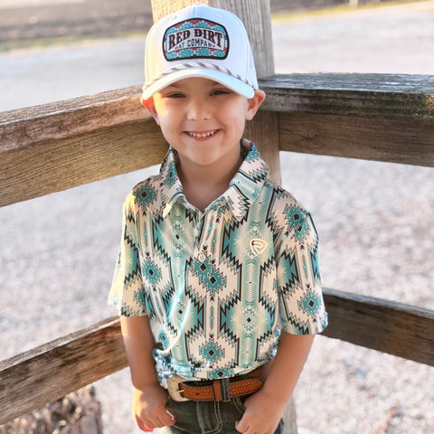 Red Dirt Hat Company White Aztec Patch Cap