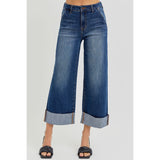 Cuffed Jeans Dark Wash