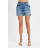 Denim High Rise Shorts