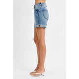 Side View - Denim Shorts