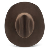 Resistol Five Star 5X Chocolate Felt Western Cowboy Hat-top view