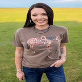Rhinestone Cowhorse Brown Shirt