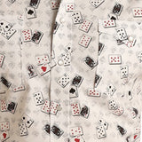 Panhandle Men's White Playing Card Print Long Sleeve