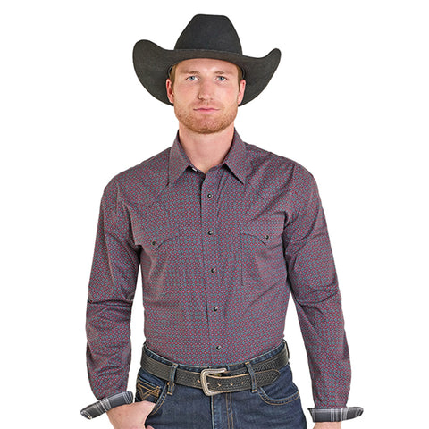 Panhandle Men's Long Sleeve Western Snap Shirt 