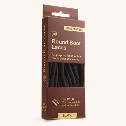 Front side view of Round Boots Laces package.