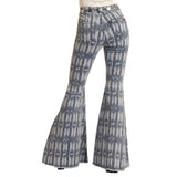 Rock & Roll Cowgirl Medium Wash Aztec Flare Jeans
