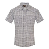Rodeo Clothing Mens Geo Diamond Pattern Short Sleeve
