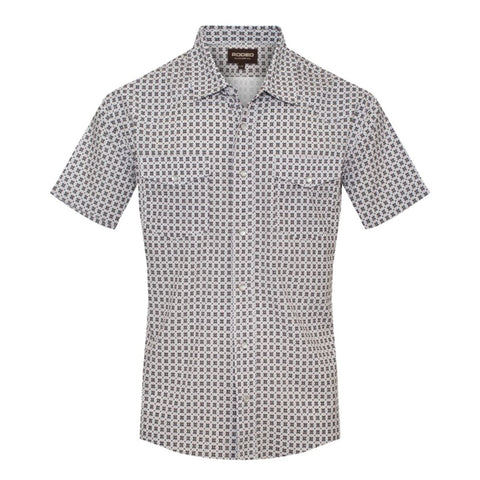Rodeo Clothing Mens Geo Diamond Pattern Short Sleeve