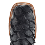 Toe Box View - Black Pirarucu