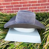 Side View of Resistol's CJ 9th Round Granite 3X Felt Hat 