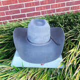 Front View of Resistol's CJ 9th Round Granite 3X Felt Hat 