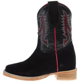 Kids’ Roughout Wide Square Toe Boots with Red Piping