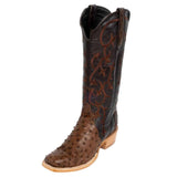 R. Watson Women's Kango Full Quill Ostrich Narrow Square Toe Boot