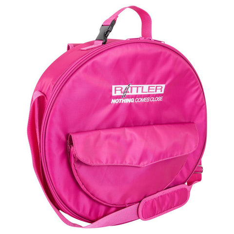 pink breakaway rope bag with white rattler logo.