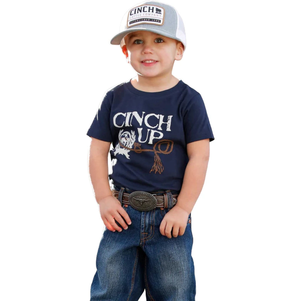 Cinch Toddler Navy Cinch Up Tee