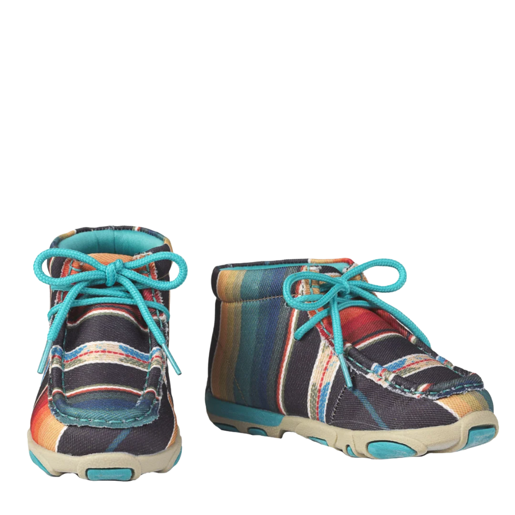 Twister Elise toddler turquoise serape casual shoes with colorful Southwestern design