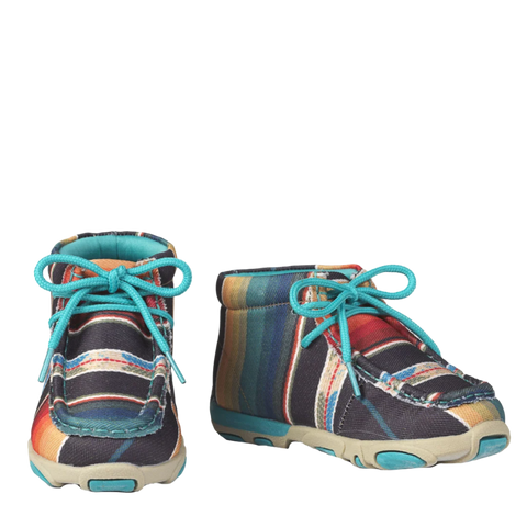 Twister Elise toddler turquoise serape casual shoes with colorful Southwestern design